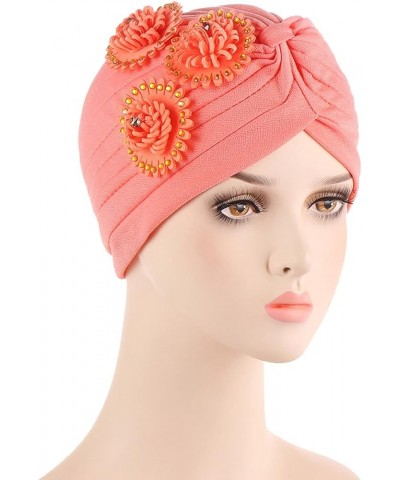 Women's Head Wrap Hair Cover Turban Turban Head Wrap Bohemian Floral Cap Headwear Ethnic Hat Cap Heardband Watermelon Red $9....