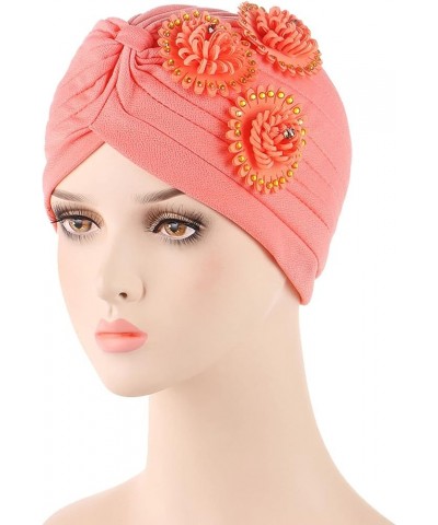 Women's Head Wrap Hair Cover Turban Turban Head Wrap Bohemian Floral Cap Headwear Ethnic Hat Cap Heardband Watermelon Red $9....