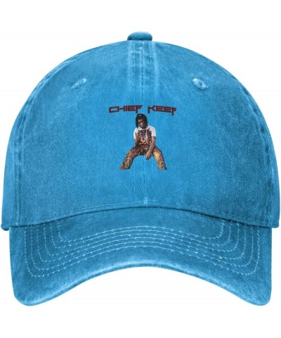 Chief Music Keef Baseball Cap for Men Women, Adjustable Mesh Washed Denim Baseball Cap Hat Birthday Gifts Black Blue $9.19 Ba...