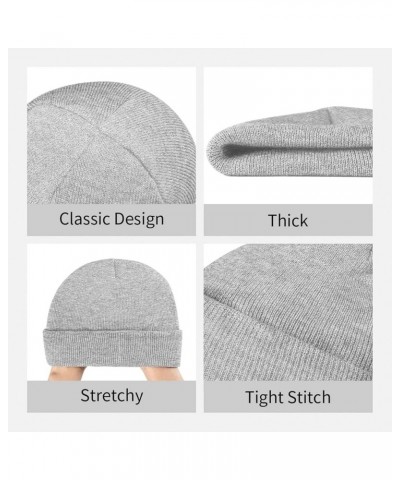 Knit Slouchy Beanie Hats for Men Women Love Birds Warm Cozy Knitted Cuffed Cap Winter Thick Ski Cap Gray $10.08 Skullies & Be...