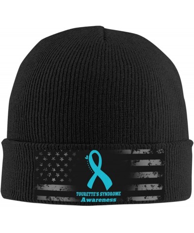 Tourettes Syndrome Awareness Knit Hats Winter Warm Chunky Beanie Hat for Men Women Black $15.09 Skullies & Beanies