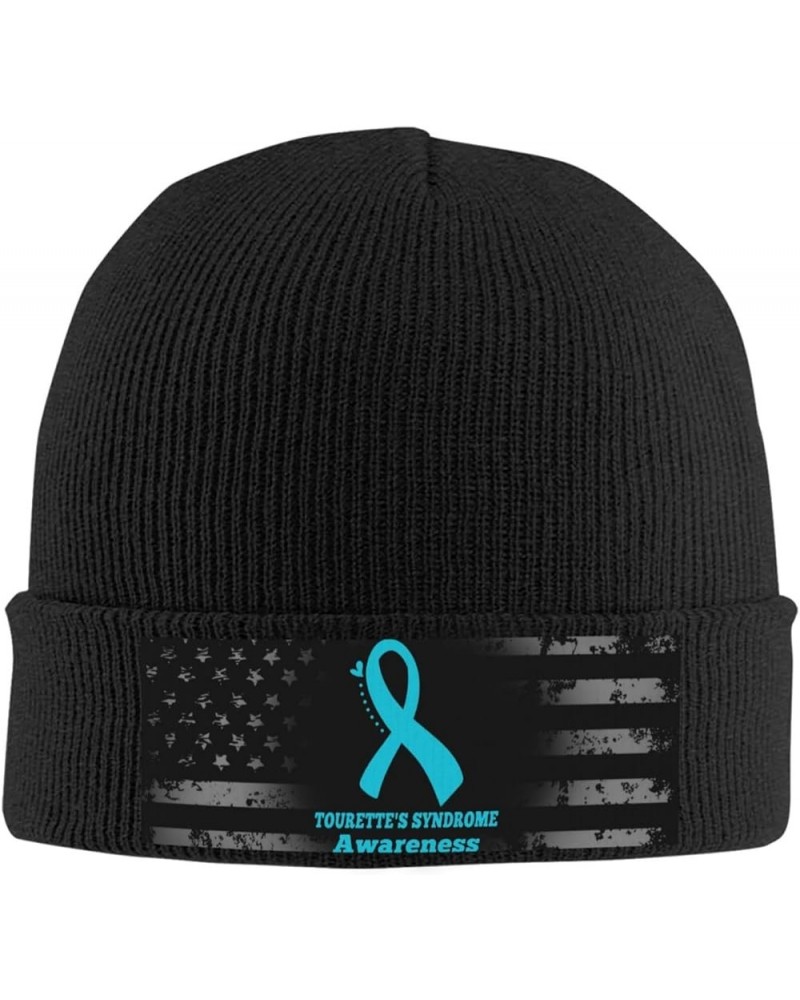 Tourettes Syndrome Awareness Knit Hats Winter Warm Chunky Beanie Hat for Men Women Black $15.09 Skullies & Beanies