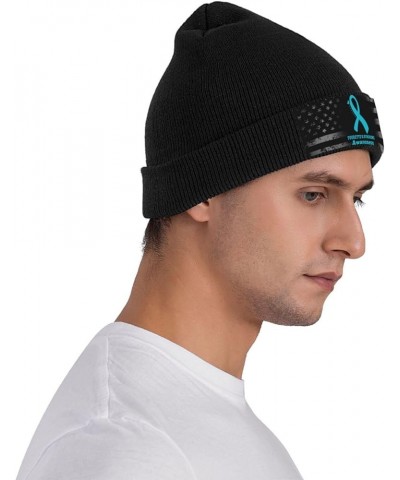 Tourettes Syndrome Awareness Knit Hats Winter Warm Chunky Beanie Hat for Men Women Black $15.09 Skullies & Beanies