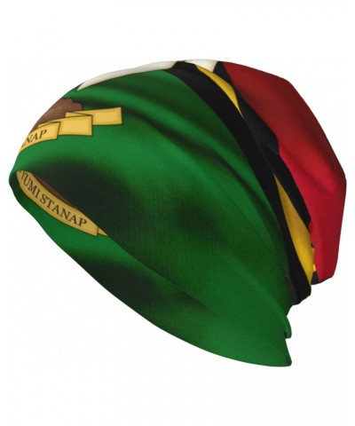 Coat of Arms of Vanuatu Beanie Hat Men Women Stretch Slouchy Warm Skull Knit Beanies Cap for Winter Black $10.74 Skullies & B...