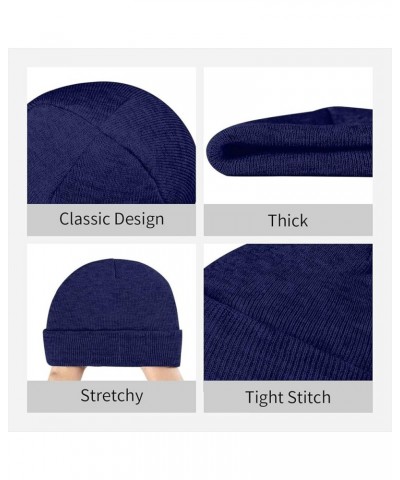 Knit Hats Beanie Hat Cuffed Winter Hat Skull Watch Cap for Men and Women Fisherman Beanies for Outdoors Navy Blue $9.53 Skull...