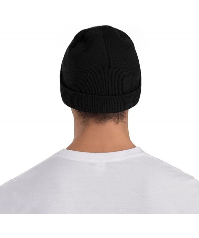 Christmas Elk Print Winter Beanie Hats Skull Cap Lightweight Knit Soft Sleep Multifunctional Headwear Black $11.42 Skullies &...