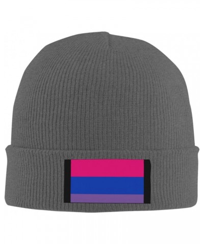 Bi Feminine Masculine Leaning Pride Flag Cozy Knitted Beanie Hat - Stylish Winter Headwear Acrylic Ideal for All Ages Deep He...