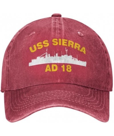 USS Sierra AD 18 Flag Baseball Caps Denim Hats Cowboy Knit hat Fisherman's hat Red $13.04 Baseball Caps