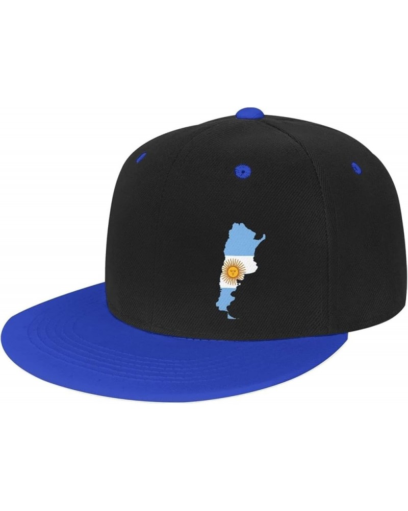 Flag of Argentina Adult Flat Brim Contrast Hip Hop Hat Flat Brim Baseball Adjustable Snapback Trucker Cap White Blue $11.57 B...