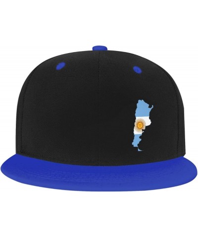 Flag of Argentina Adult Flat Brim Contrast Hip Hop Hat Flat Brim Baseball Adjustable Snapback Trucker Cap White Blue $11.57 B...