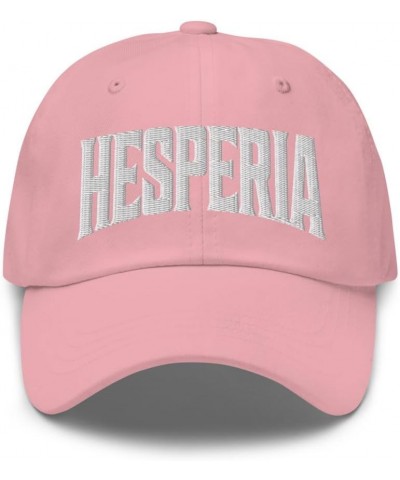 Hesperia California CA Embroidered Dad Hat Pink $17.98 Baseball Caps