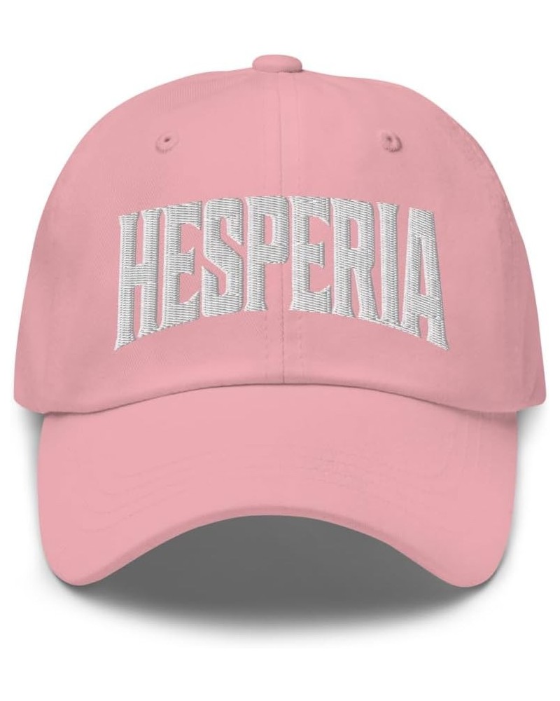 Hesperia California CA Embroidered Dad Hat Pink $17.98 Baseball Caps