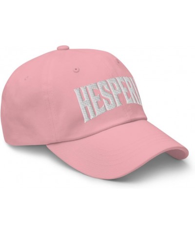 Hesperia California CA Embroidered Dad Hat Pink $17.98 Baseball Caps