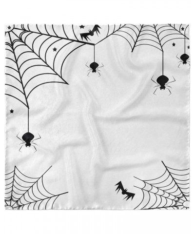 Spider Web Head Scarf, Spiders Bats Cobweb, Hair Wrap Black White $16.11 Scarves