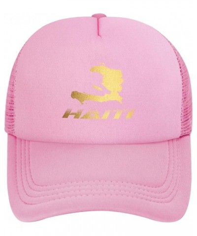 Dad Hat/Cap Mesh Baseball Cap Adjustable Trucker Hat Unisex Pink $10.85 Baseball Caps