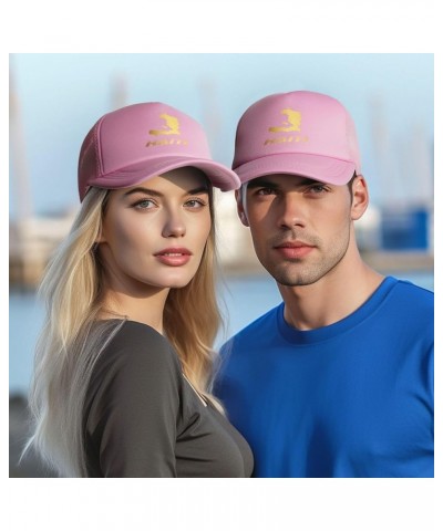 Dad Hat/Cap Mesh Baseball Cap Adjustable Trucker Hat Unisex Pink $10.85 Baseball Caps