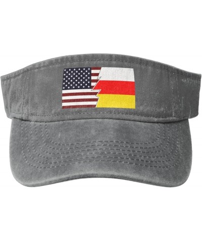 Torn Style American and South Ossetia Flags Sun Hat Sun Visor Hats for Women Men Baseball Cap Golf Hats Gray $9.94 Visors