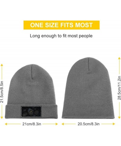 Beanie Hat for Men and Women Cherries Notes Winter Warm Hats Knit Slouchy Thick Cap Charcoal-butterfly $11.18 Skullies & Beanies