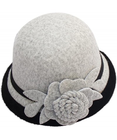 Round Cloche Hat for Men and Women Black Bowler Hat Brim Church Hat Valentines Day Gy2 $8.33 Fedoras