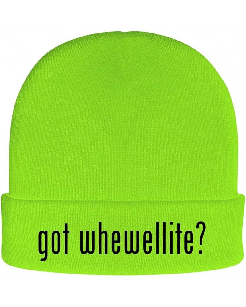 got Whewellite? - Soft Adult Beanie Cap Neon Green $13.29 Skullies & Beanies