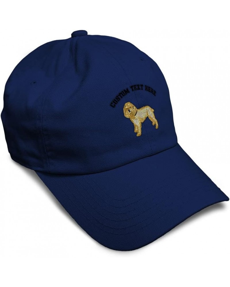 Custom Soft Baseball Cap Cockapoo Embroidery Dogs Cockapoo Twill Cotton Grasshopper Dad Hats for Men & Women Navy Personalize...