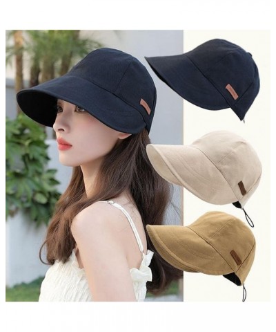 UV Protection Hat Without Makeup Sun Hats for Women Wide Brim Foldable Beach Hat Sun Visor Hat Black $7.01 Sun Hats