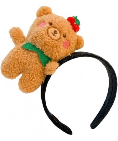 Kawaii Bear Ears Plush Animals Headband Headwear Cute Headbands for Washing Face Makeup Halloween Party Hair Hoop Brown $8.39...