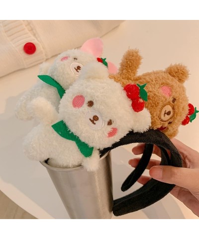 Kawaii Bear Ears Plush Animals Headband Headwear Cute Headbands for Washing Face Makeup Halloween Party Hair Hoop Brown $8.39...