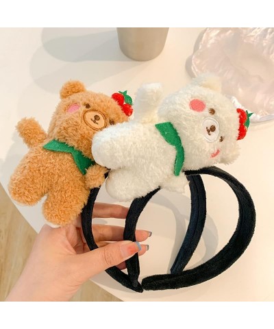 Kawaii Bear Ears Plush Animals Headband Headwear Cute Headbands for Washing Face Makeup Halloween Party Hair Hoop Brown $8.39...