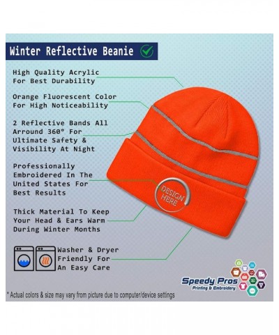 Custom Reflective Beanie Social Worker High Visibility Running Gear Skull Cap for Men & Women 1 Size Neon Orange Design Only ...