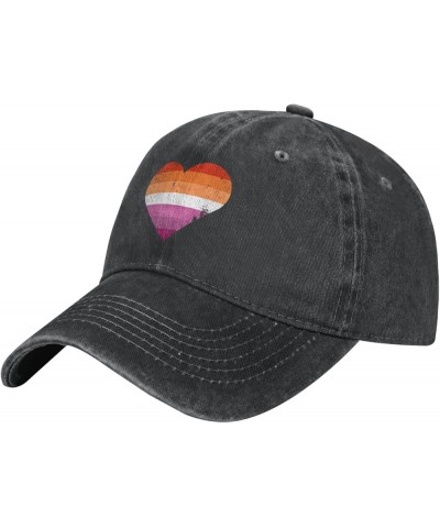 Lesbian Pride Flag Gifts for Women Trucker Hat Funny Snapback Hat Baseball Hat for Men Women Black Black $10.99 Baseball Caps