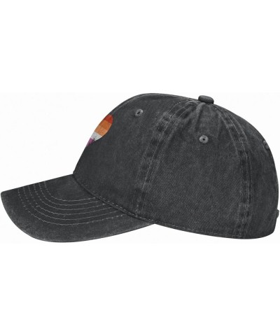 Lesbian Pride Flag Gifts for Women Trucker Hat Funny Snapback Hat Baseball Hat for Men Women Black Black $10.99 Baseball Caps