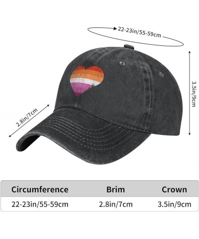 Lesbian Pride Flag Gifts for Women Trucker Hat Funny Snapback Hat Baseball Hat for Men Women Black Black $10.99 Baseball Caps