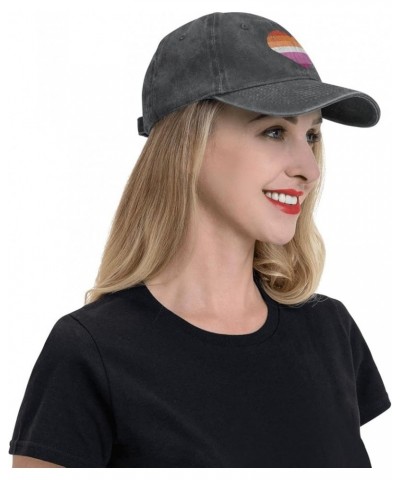 Lesbian Pride Flag Gifts for Women Trucker Hat Funny Snapback Hat Baseball Hat for Men Women Black Black $10.99 Baseball Caps