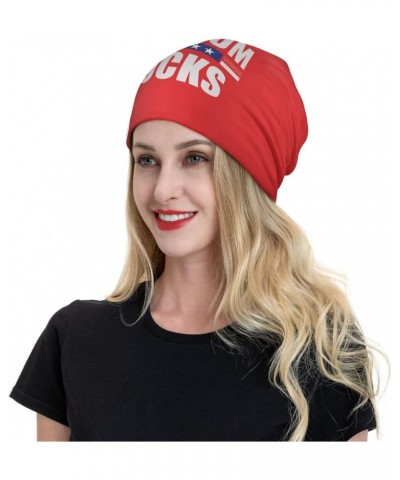 Beanie,Gavin Newsom Sucks Beanie Hat Women Slouchy Hat Warm Hats Men Knit Skull Cap Hedging Cap Black Red $9.99 Skullies & Be...