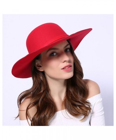 Fedora Hat for Women Cap Bowknot Hats Ladies Woolen Cap Hat Black $13.54 Fedoras