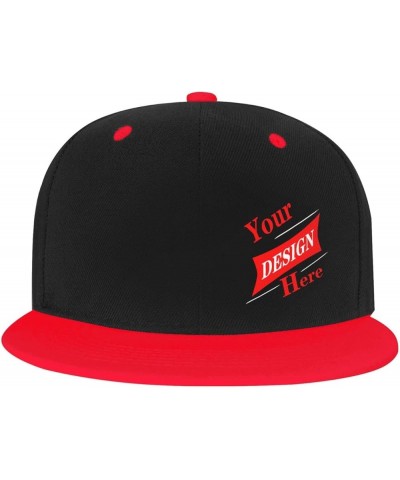 Customized Cap Your Design Here,Personalized Hats,Custom Hats Design Your Own Classic Mens Womens Trucker Hat Red-1 $9.37 Bas...