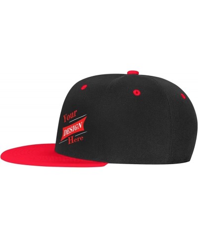 Customized Cap Your Design Here,Personalized Hats,Custom Hats Design Your Own Classic Mens Womens Trucker Hat Red-1 $9.37 Bas...