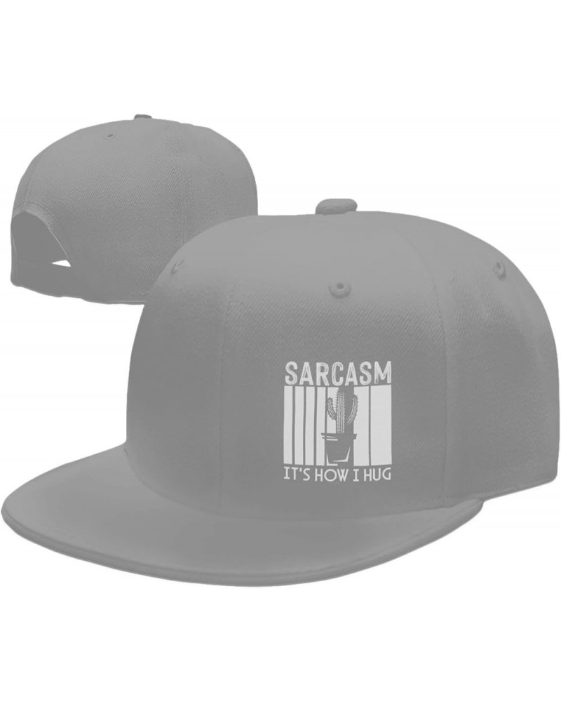 Wikjxiz Sarcasm It's How I Hug Hats for Men Women Adjustable Flat Bill Brim Dad Hats Golf Baseball Cap Black Gray $9.24 Baseb...