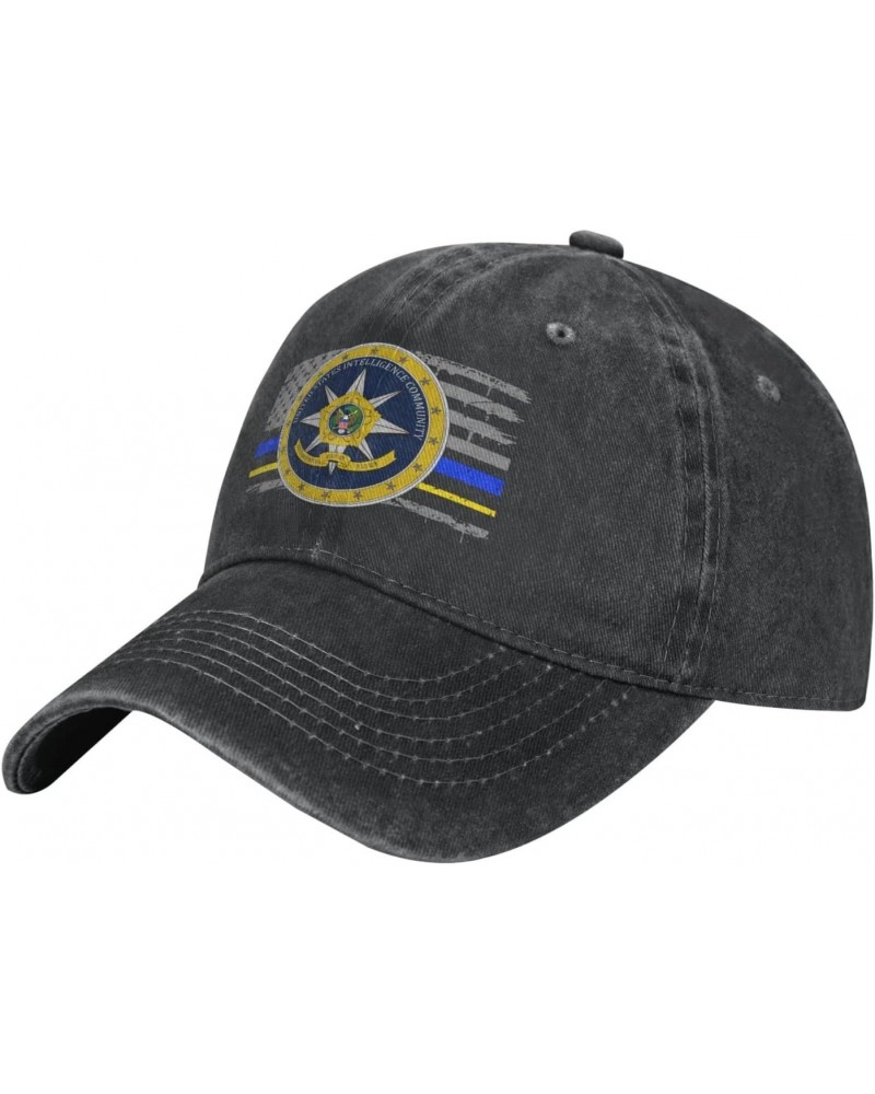 United States Intelligence Community Seal Vintage Denim Baseball Cap Cowboy Hat Classic Caps4 $13.66 Baseball Caps