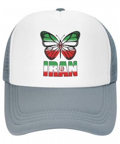 Iran Flag Baseball Cap Patriotic Adult Unisex Adjustable Mesh Hat Soccer Outdoor Caps Gray $9.35 Baseball Caps