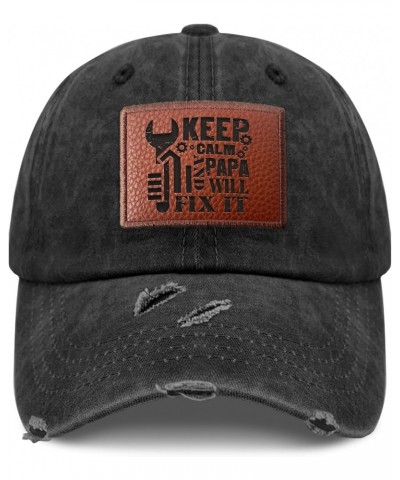 Keep Calm and Papa Will Fix It Baseball Hat Humor Sun Hats Gifts for Son Who Like Engraved,Golf Hat Suitable for Outdoor Acti...