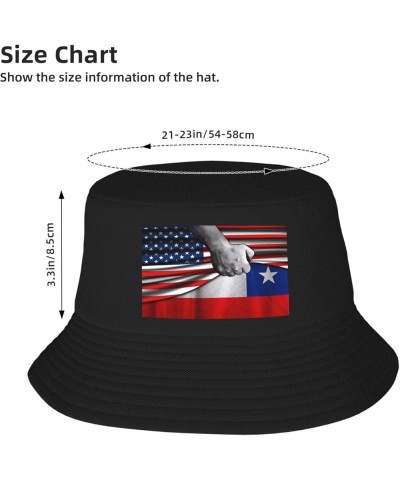 American Flag and Canada Canadan Flag Bucket Hat for Men Women Summer Beach Hat Fishing Cap Sun Hats Black Usa American Flag ...