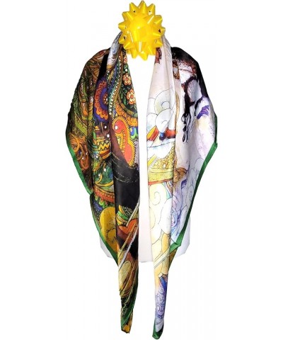 NEW Genuine 100% Mulberry Silk Double Sided Scarf 42"x42" Large Square Shawl Wrap 5803 $47.00 Scarves