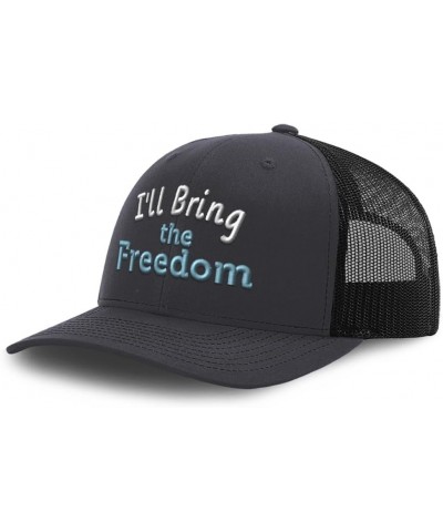 Trucker Baseball Cap I'll Bring The Freedom Cotton Dad Hats for Men & Women Dark Grey Black $11.48 Baseball Caps