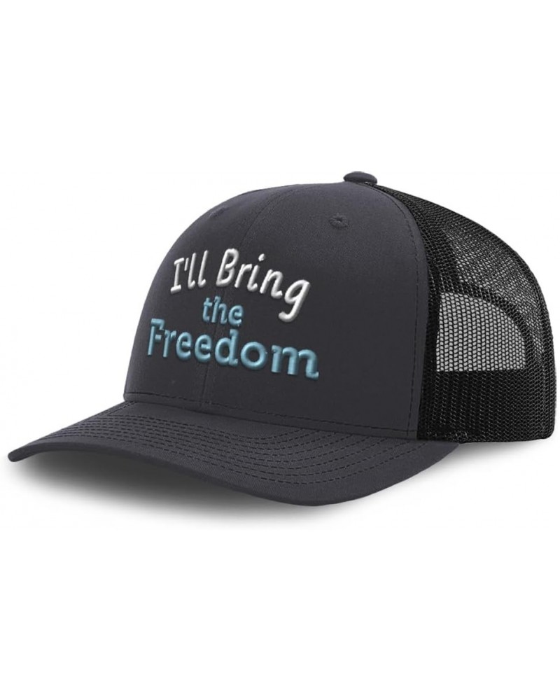 Trucker Baseball Cap I'll Bring The Freedom Cotton Dad Hats for Men & Women Dark Grey Black $11.48 Baseball Caps