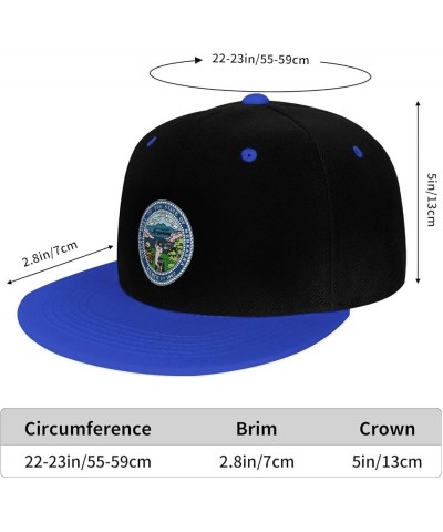 Seal of Nebraska Snapback Hat for Men Women Baseball Cap Trucker Flat Bill Hats Dad Caps Blue $10.18 Baseball Caps