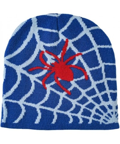 Unisex Beanies Y2K Spider Winter Hats for Women - Warm Beanies Hats Men - Emo Goth Grunge Accessories Blu-blu $8.50 Skullies ...