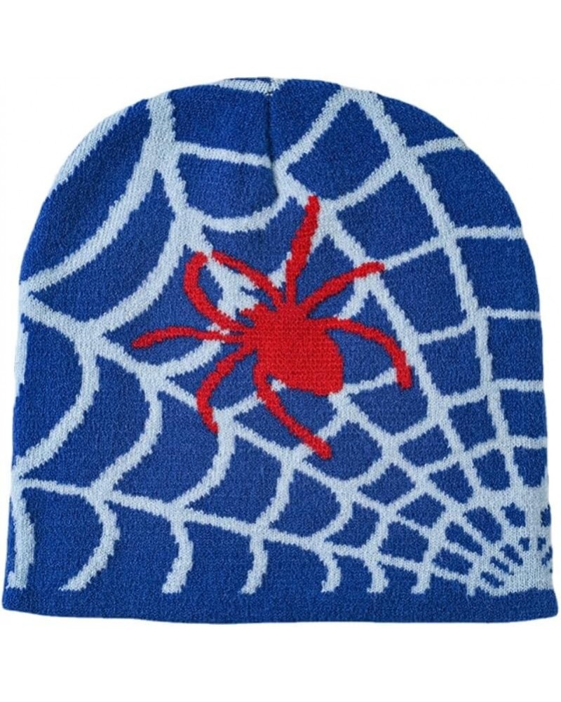 Unisex Beanies Y2K Spider Winter Hats for Women - Warm Beanies Hats Men - Emo Goth Grunge Accessories Blu-blu $8.50 Skullies ...