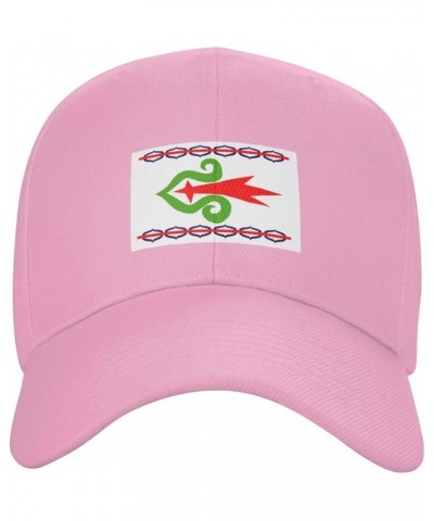 Flag of Sakhalin and Kuril Ainu Baseball Cap for Men Women Dad Hat Classic Adjustable Golf Hats Pink $10.28 Baseball Caps